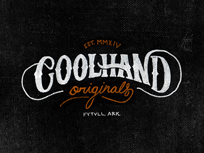 Cool Hand badge branding cool hand originals hand lettered logo no skulls retro vintage