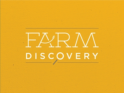 WIP Event Logo custom discover farm grass logo logotype magnifying glass pasture slab serif