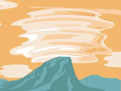 Lenticular Clouds cloud poster vector wpa