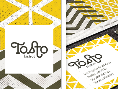 Tosto Ristorante brand identity graphics restaurant tosto