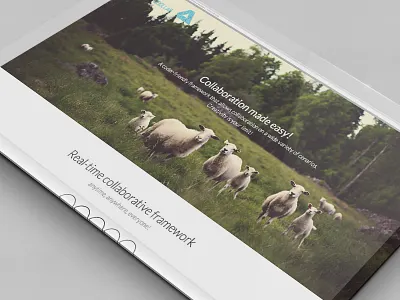 Coollab Website colaboration coollab design flat homepage landing landing page sheep site ui web website