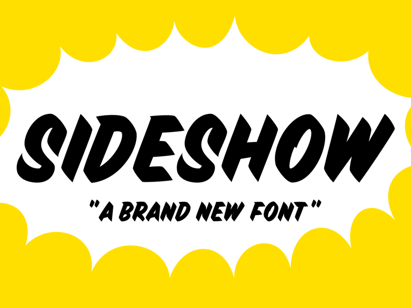 Sideshow Display brush font preview script sign sign painter typography