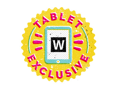 Wired Badge badge halftone illustration tablet