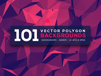 101 Vector Polygon Backgrounds abstract backgrounds colorful crativemarket geometric illustrator pattern photoshop polygon textures triangles vector