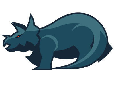 Triceratops Rebound dinosaur icon logo