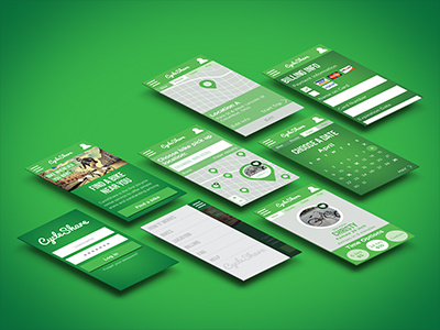 Cycleshare App Concept app bicycle purchase process uiux user experience user interface web design