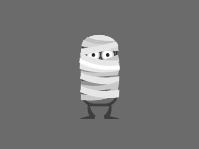 Mummy monster art game illustration