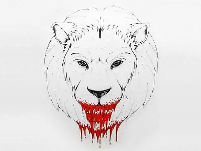 The Lion beast blood fearful symmetry lion