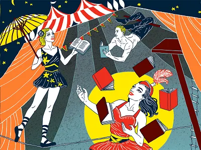 Circus Spring Book Preview acrobat carnival circus fair literacy performer reading show