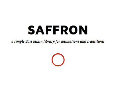 Saffron animation css sass scss