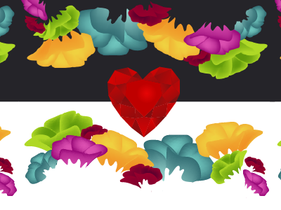 Lolita's Flowers flower gradient heart lolita