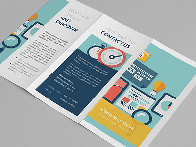 Sneak peek - trifold #1 branding clean design editorial flat indesign minimal modern print sneak peek template trifold