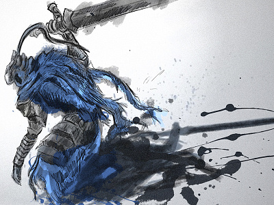 artorias drawing art dark souls digital drawing gaming illustration sketch