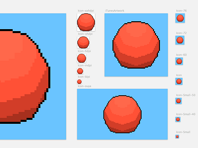 Orb App Icons 8bit android app game icon ios sketch