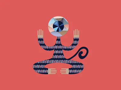 part of a poster for animation review animation eye monkey poster red review