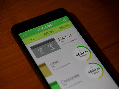 credit cards tracker #2 android app application card credit design gui ios iphone mobile ui ux