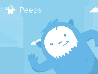 Peeps Launch app blu color contact full illustration management mobile peeps people sharing