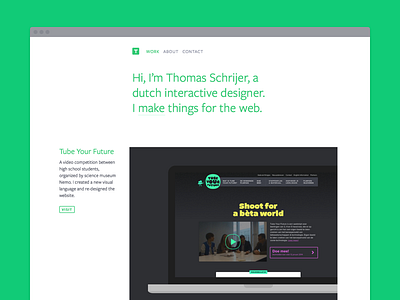 Personal site update personal portfolio responsive site thomas update webdesign website work