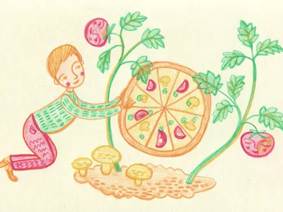 Pizza food illustration pizza tomato