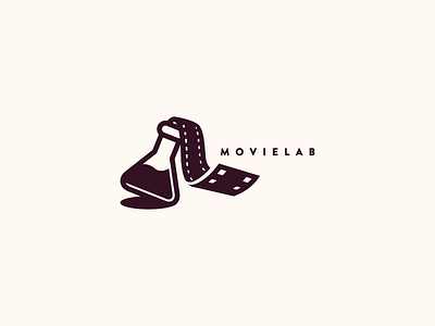 movielab 1 color logo mark simple logo simple mark