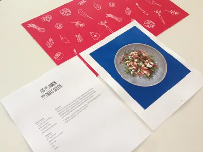 Our Salad Daze - Inside cover and spread bespoke book cookbook food illustration publishing recipes