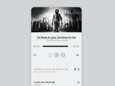 Music Player Widget audio design jplayer music music player ui web widget