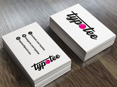 TypoTee brand business card clothing design local logo malaysia rebranding