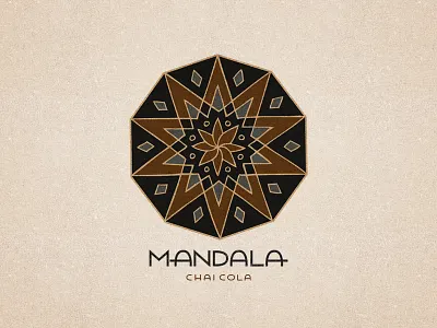 Mandala Chai Cola branding chai cola hand drawn identity logo mandala soda tea
