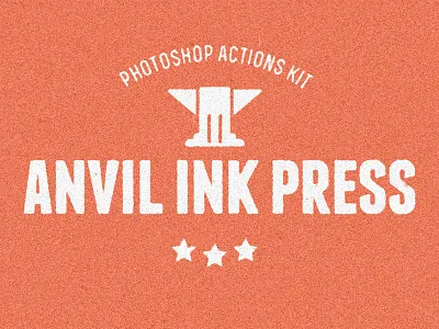 Anvil Ink Press Actions Kit actions brushes distressed pack photoshop retro text effects vintage