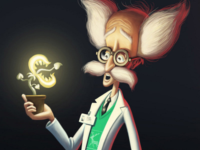 Failed experiment monster plant professor scientist wild