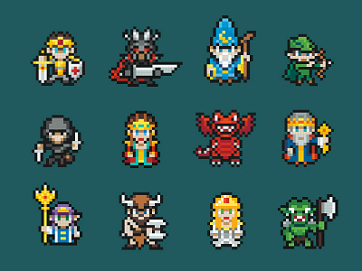 Pixel Heroic Fantasy heroic fantasy illustration pixel art stickaz video game