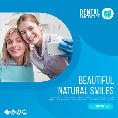 Dental Brand Social Media Posts dental flyer flyer design graphic design health flyer health post teeth care