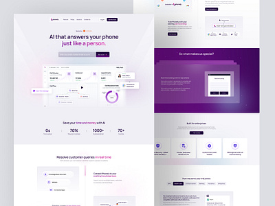 Phone AI - Landing Page design landing page phone phone ai ui ux