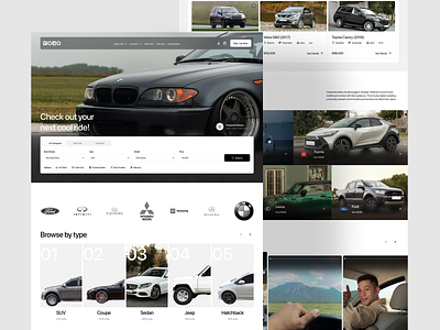 Rojo - Car Commerce Landing Page buy car car commerce cart catalog dealer ecommerce garage landing page marketplace modern sell shop showroom trade ui design web web design