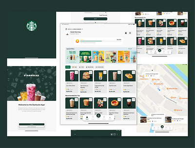 Redesign Starbucks App Tablet Version figma mobile app mobile app design redesign redesignapp redesignstarbucksapp starbuckapp ui uidesign uidesigner uiux uiuxdesign uiuxdesigner ux uxdesign uxdesigner