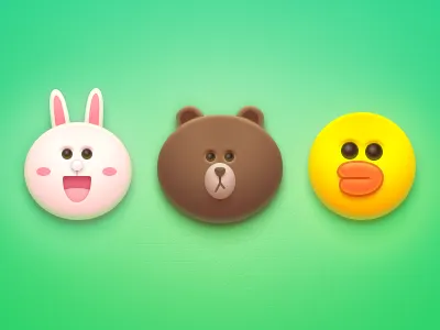 Big 3 of LINE 3 icon line