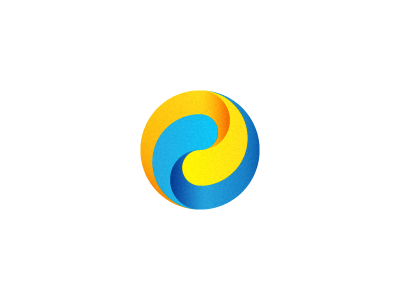 Motion mark circle colorful design expansion gradient icon logo mark motion moving round unused