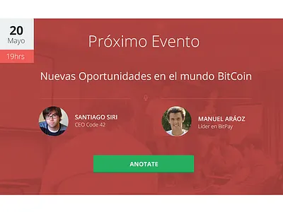 Next event + Speakers + Sign In event next event. speakers redmint schedule sign in startup startup university university