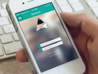 Loginscreen Anim after effects anim app beard ios login thx dribbble triangle ux