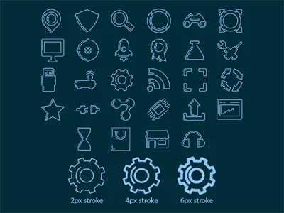 100 Stroke Icons - Vector File ai free freebies icons png stroke vector