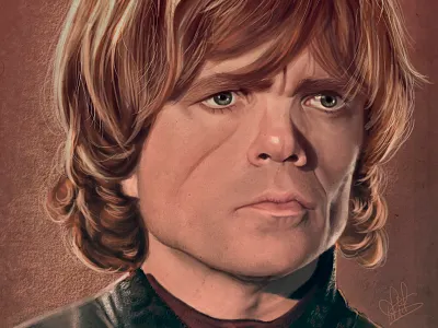 Tyrion Lannister digital dwarf game of thrones gnome illustration lannister lion peter dinklage portrait realism tyrion lannister