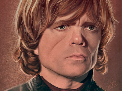 Tyrion Lannister digital dwarf game of thrones gnome illustration lannister lion peter dinklage portrait realism tyrion lannister