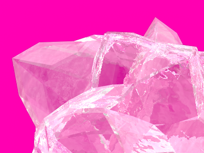 Ice? 3d abstract ambient glass ice pink