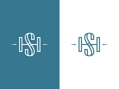 SH Monogram badge branding h identity logo monogram name personal rinker s silencio