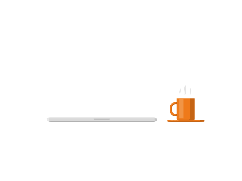 Loader after animation apple browser coffee cup effects illustration macbook mug page scroll