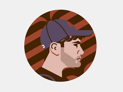 Headgear Self Portrait away cap detroit flat headgear illustration profile self tigers