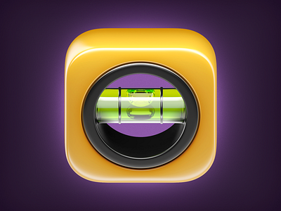 Spirit Level Icon 3d app icon ios render spirit level ui