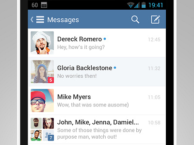 Vk Android Facelift android app chat facelift groups icon messages ui vk vkontakte