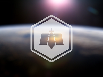 Satellite concept earth icon logo planet quinvdv research satellite science space universe