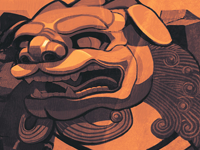 Nucleus Travel 1 foo dog guardians illustration